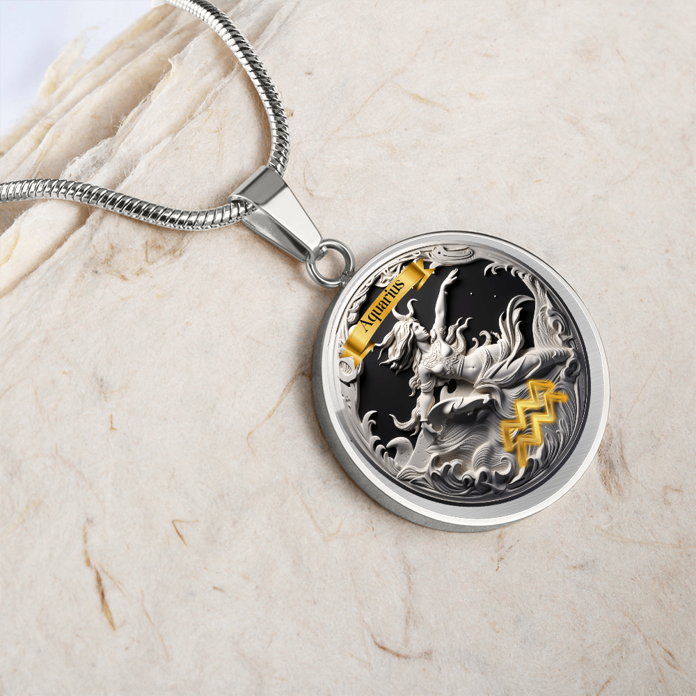 Aquarius Zodiac Signs - Custom Crafted Necklace ShineOn Fulfillment