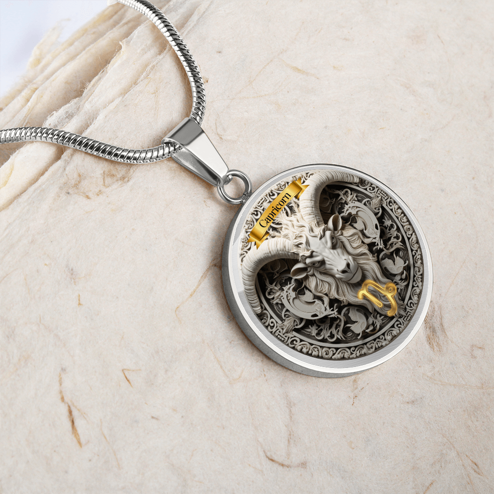 Capricorn Zodiac Sign- Custom Crafted Necklace ShineOn Fulfillment