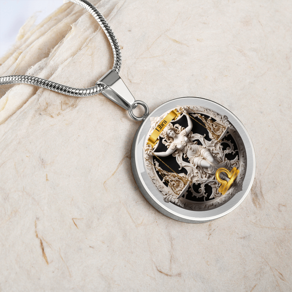 Libra Zodiac Sign- Custom Crafted Necklace ShineOn Fulfillment
