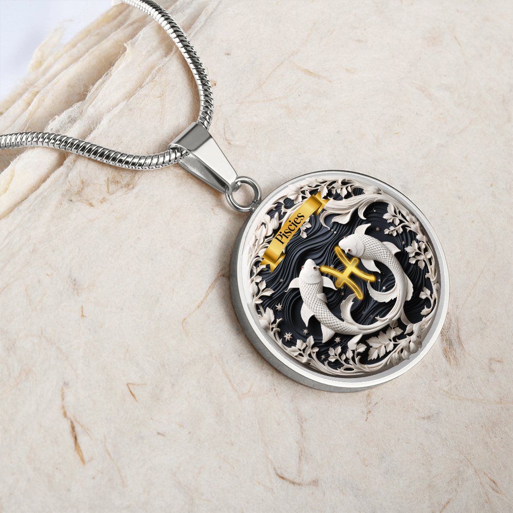 Pisces Zodiac Sign- Custom Crafted Necklace ShineOn Fulfillment