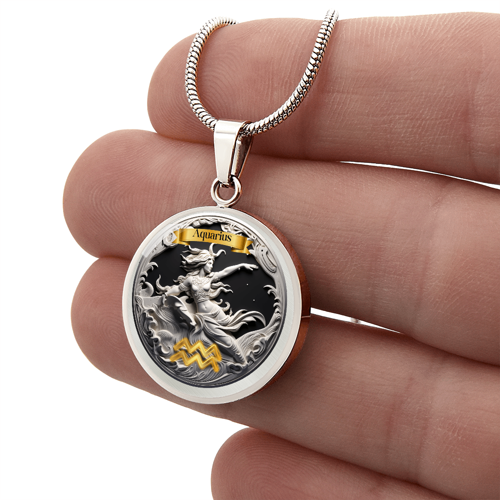 Aquarius Zodiac Signs - Custom Crafted Necklace ShineOn Fulfillment
