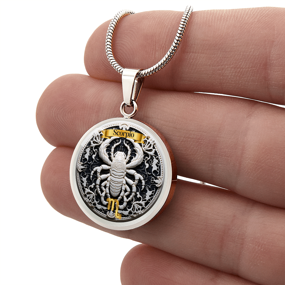 Scorpio Zodiac Sign- Custom Crafted Necklace ShineOn Fulfillment