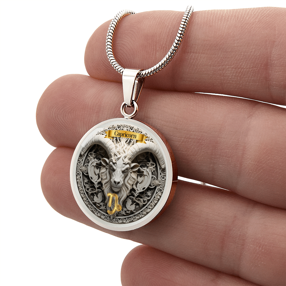 Capricorn Zodiac Sign- Custom Crafted Necklace ShineOn Fulfillment