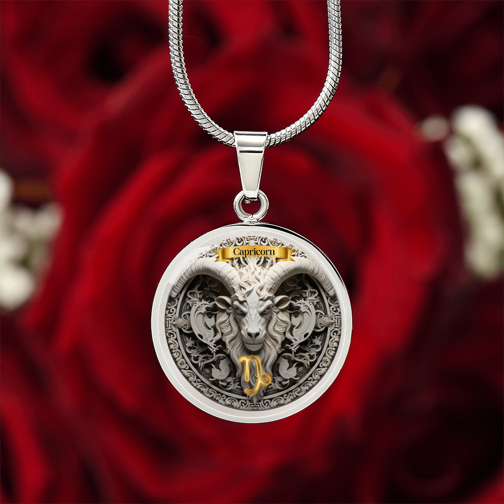 Capricorn Zodiac Sign- Custom Crafted Necklace ShineOn Fulfillment