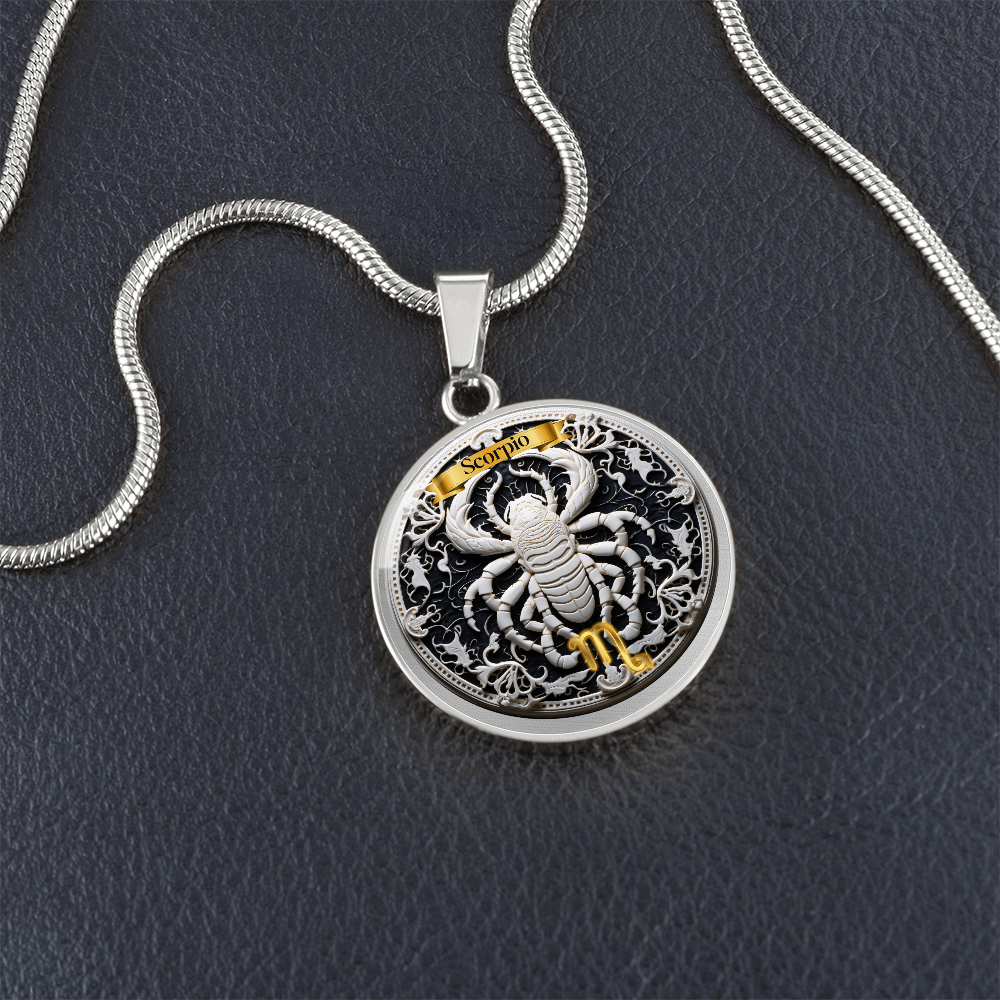 Scorpio Zodiac Sign- Custom Crafted Necklace ShineOn Fulfillment