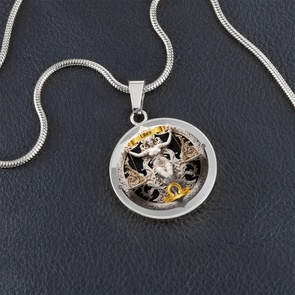 Libra Zodiac Sign- Custom Crafted Necklace ShineOn Fulfillment