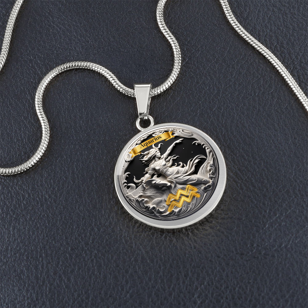Aquarius Zodiac Signs - Custom Crafted Necklace ShineOn Fulfillment