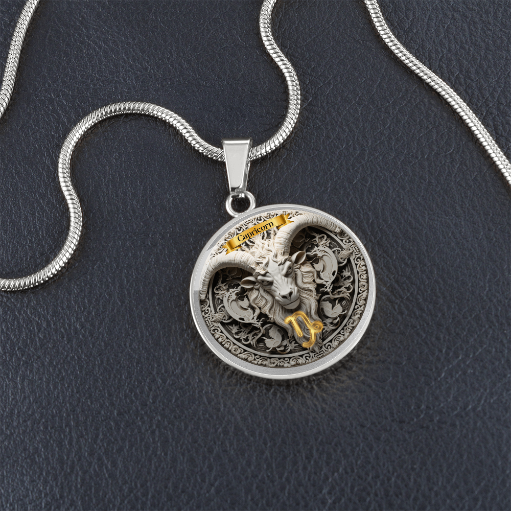 Capricorn Zodiac Sign- Custom Crafted Necklace ShineOn Fulfillment