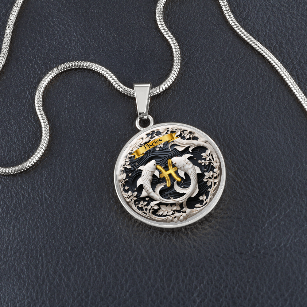 Pisces Zodiac Sign- Custom Crafted Necklace ShineOn Fulfillment