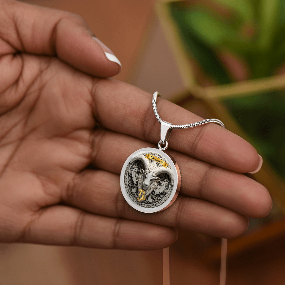 Capricorn Zodiac Sign- Custom Crafted Necklace ShineOn Fulfillment
