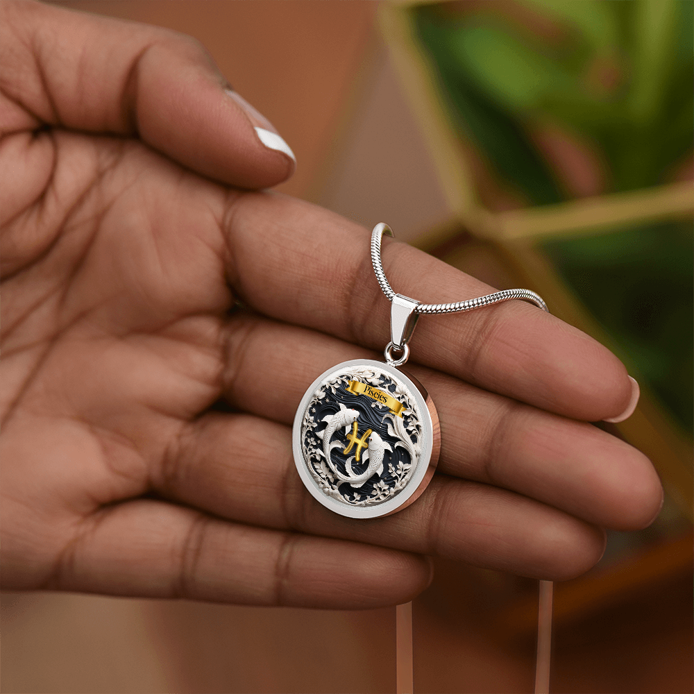 Pisces Zodiac Sign- Custom Crafted Necklace ShineOn Fulfillment