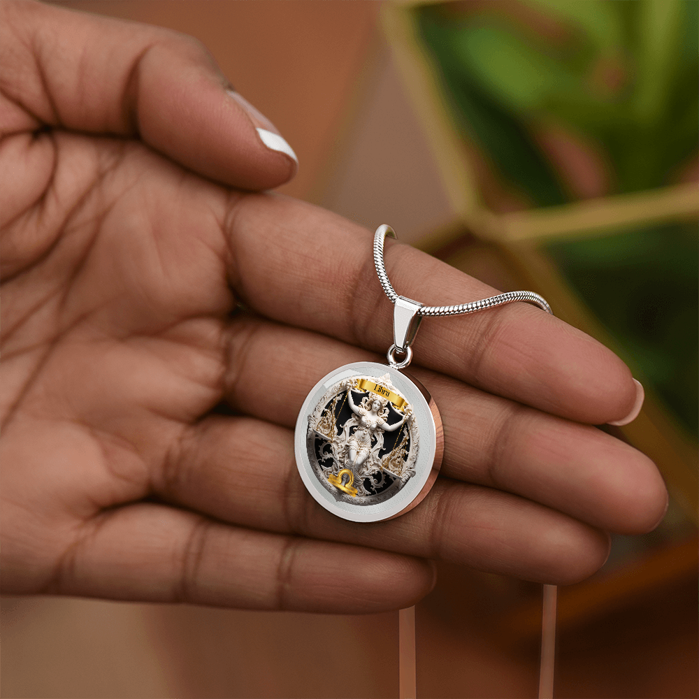Libra Zodiac Sign- Custom Crafted Necklace ShineOn Fulfillment