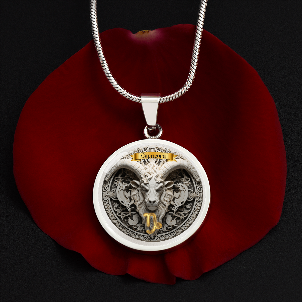 Capricorn Zodiac Sign- Custom Crafted Necklace ShineOn Fulfillment