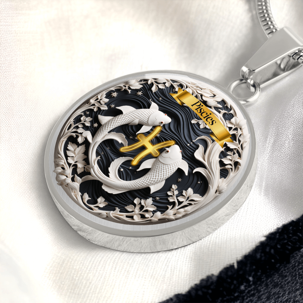 Pisces Zodiac Sign- Custom Crafted Necklace ShineOn Fulfillment