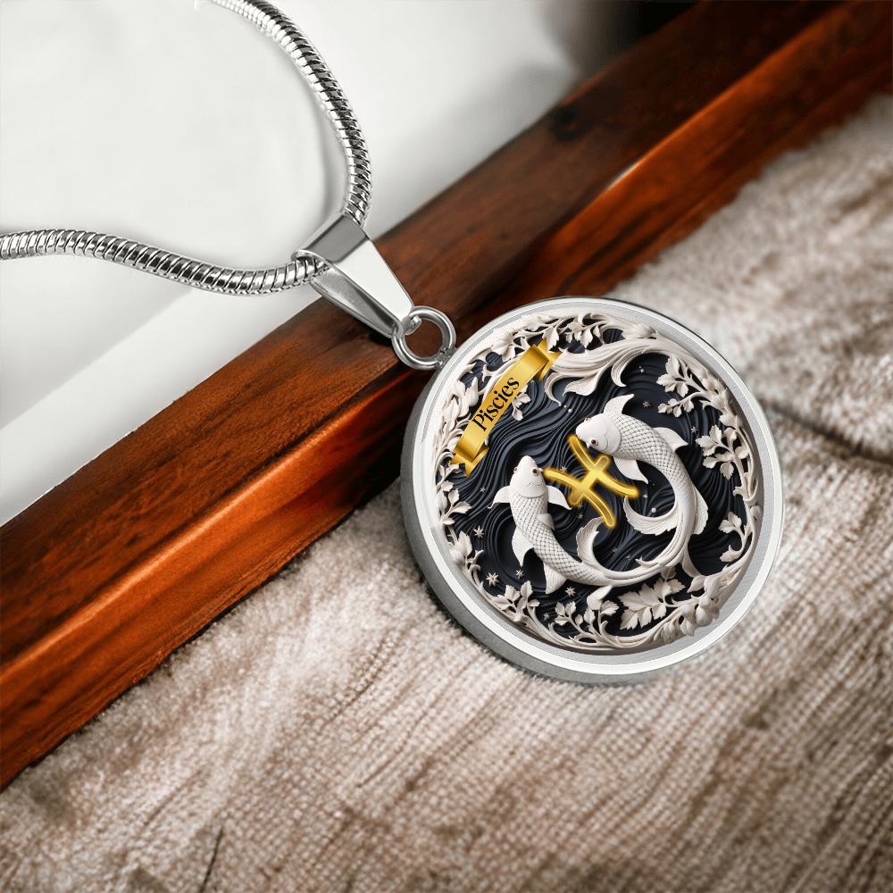 Pisces Zodiac Sign- Custom Crafted Necklace ShineOn Fulfillment