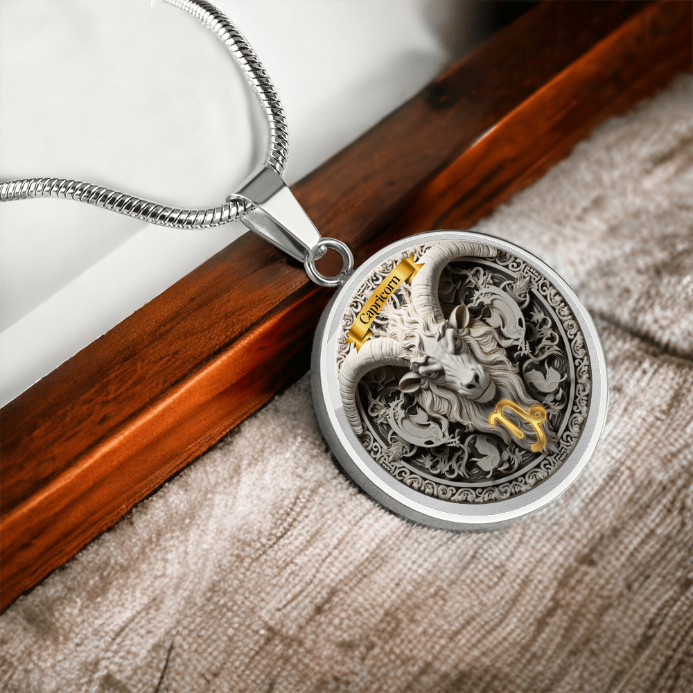 Capricorn Zodiac Sign- Custom Crafted Necklace ShineOn Fulfillment