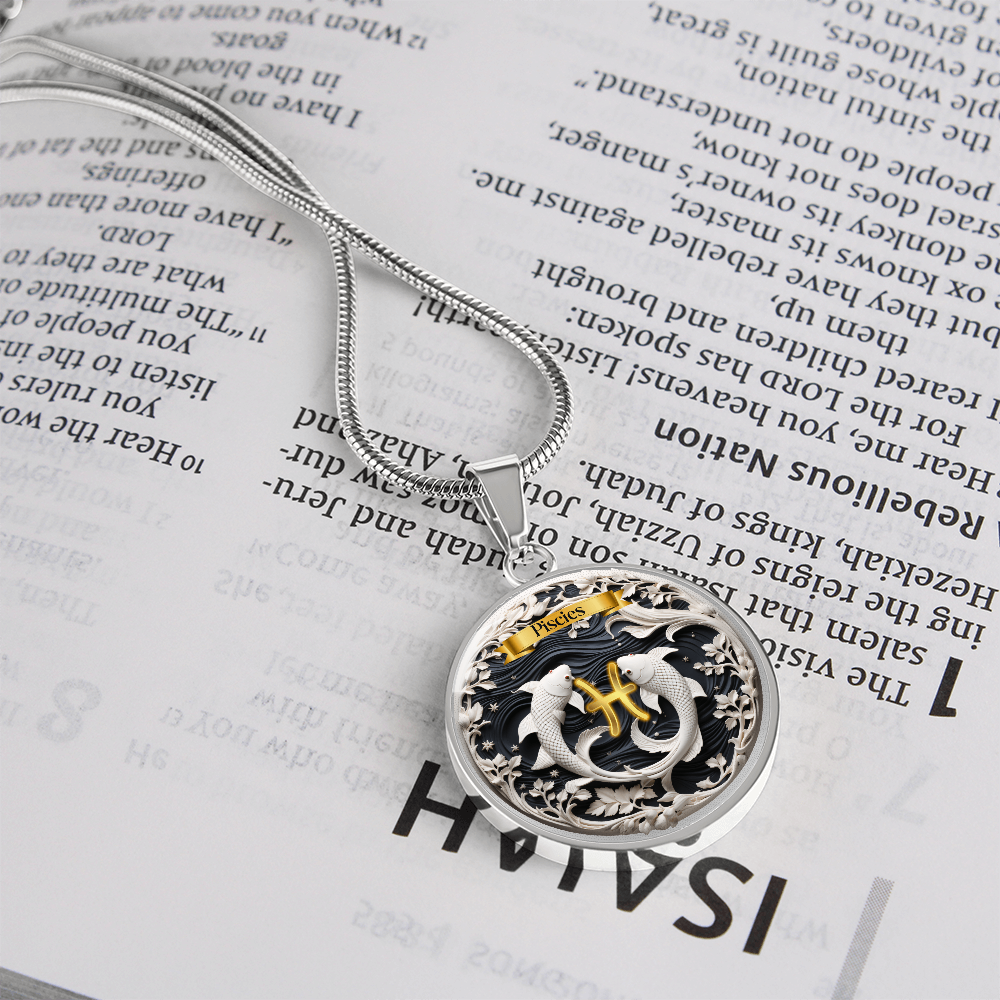 Pisces Zodiac Sign- Custom Crafted Necklace ShineOn Fulfillment