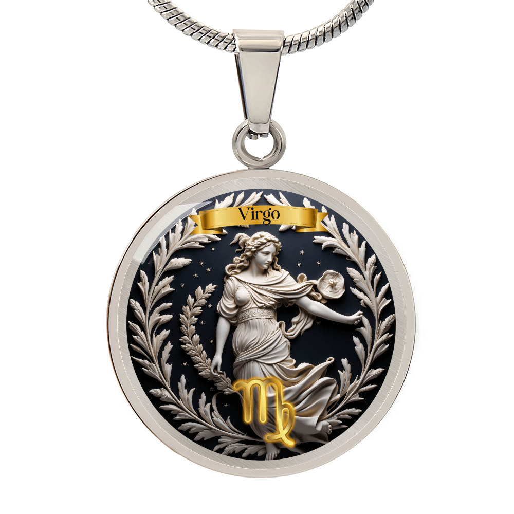 Virgo Zodiac Sign  - Custom Crafted Necklace ShineOn Fulfillment