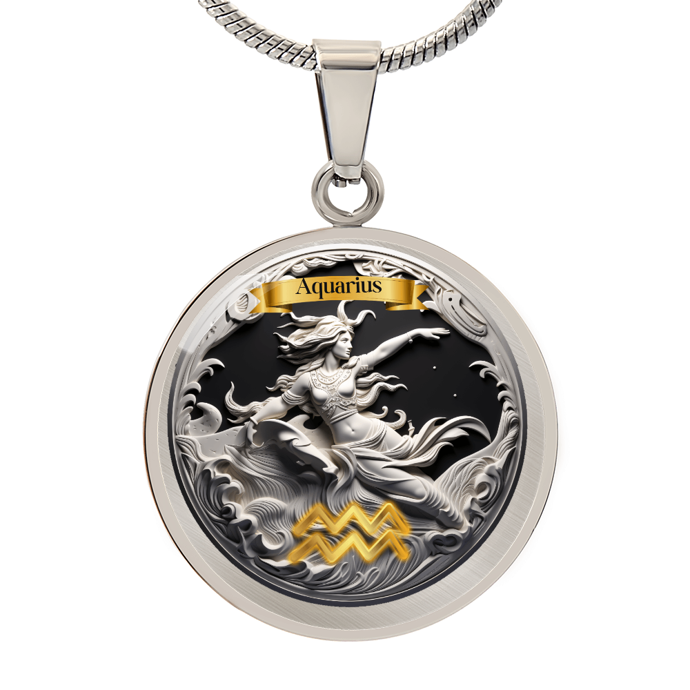 Aquarius Zodiac Signs - Custom Crafted Necklace ShineOn Fulfillment
