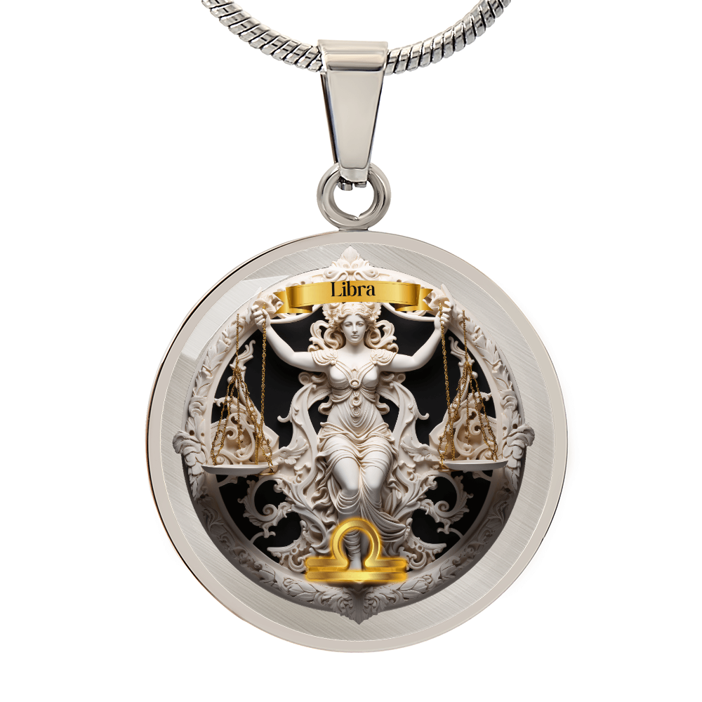 Libra Zodiac Sign- Custom Crafted Necklace ShineOn Fulfillment