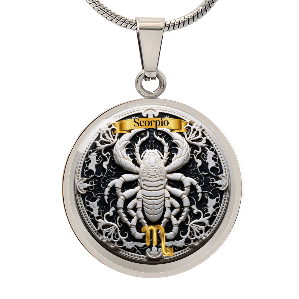 Scorpio Zodiac Sign- Custom Crafted Necklace ShineOn Fulfillment