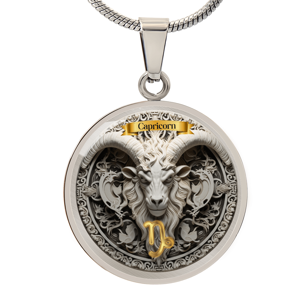 Capricorn Zodiac Sign- Custom Crafted Necklace ShineOn Fulfillment