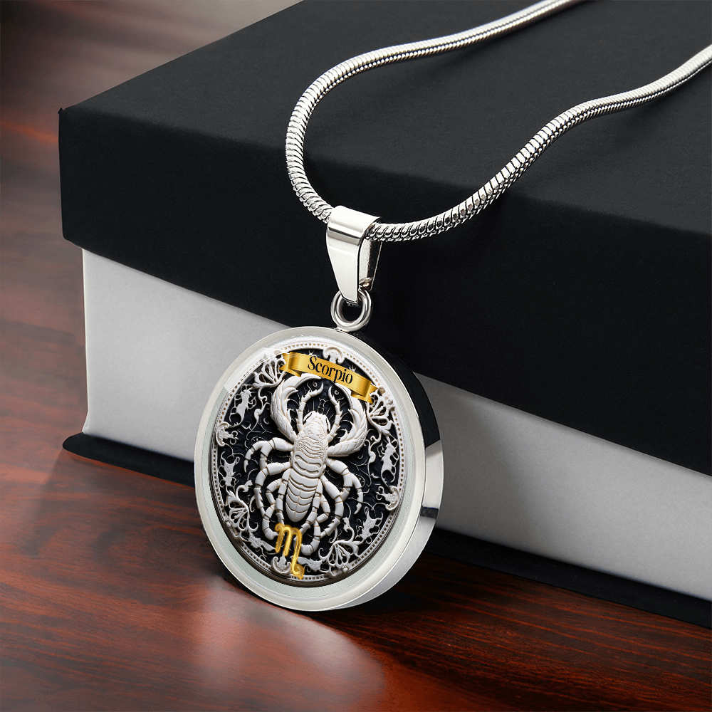 Scorpio Zodiac Sign- Custom Crafted Necklace ShineOn Fulfillment