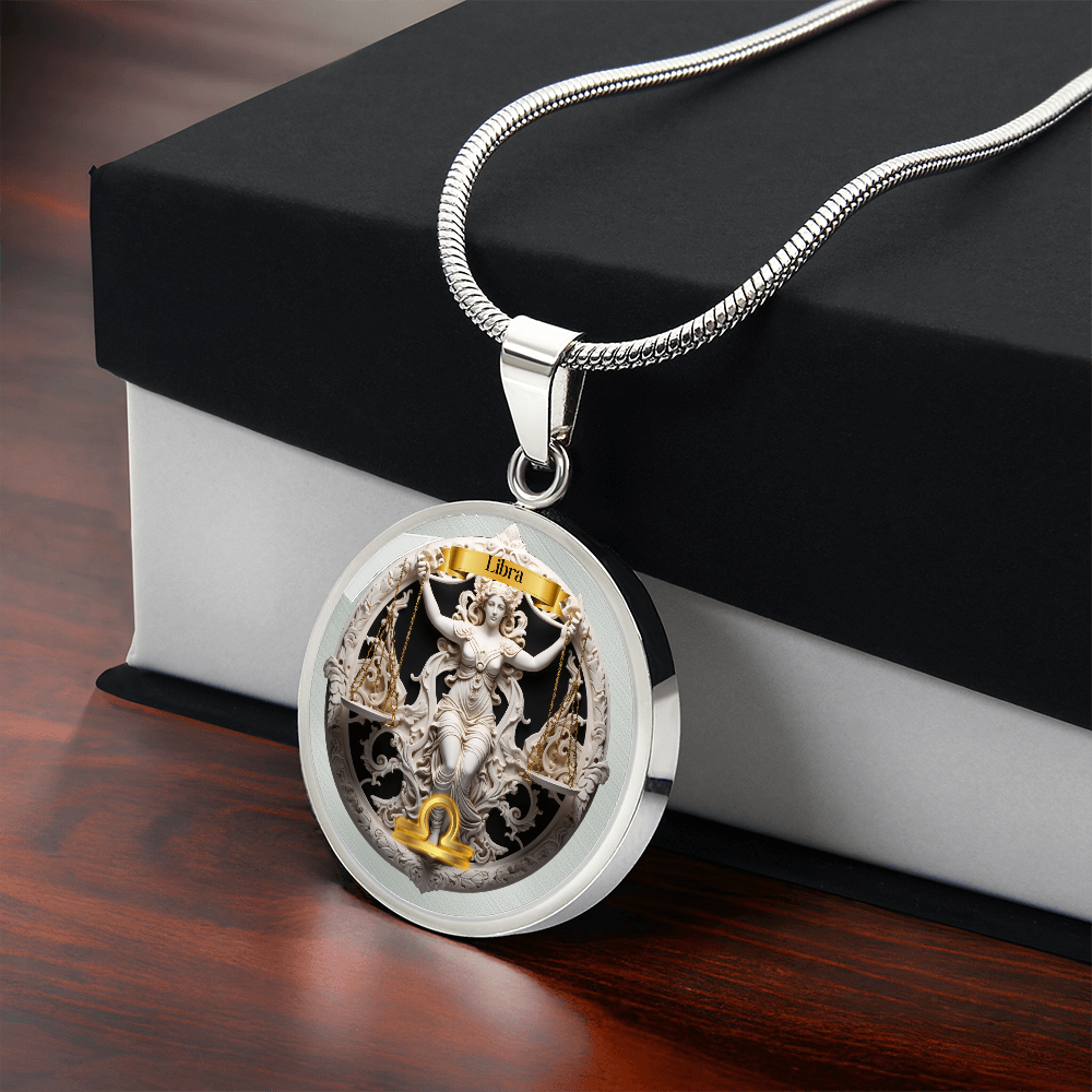 Libra Zodiac Sign- Custom Crafted Necklace ShineOn Fulfillment