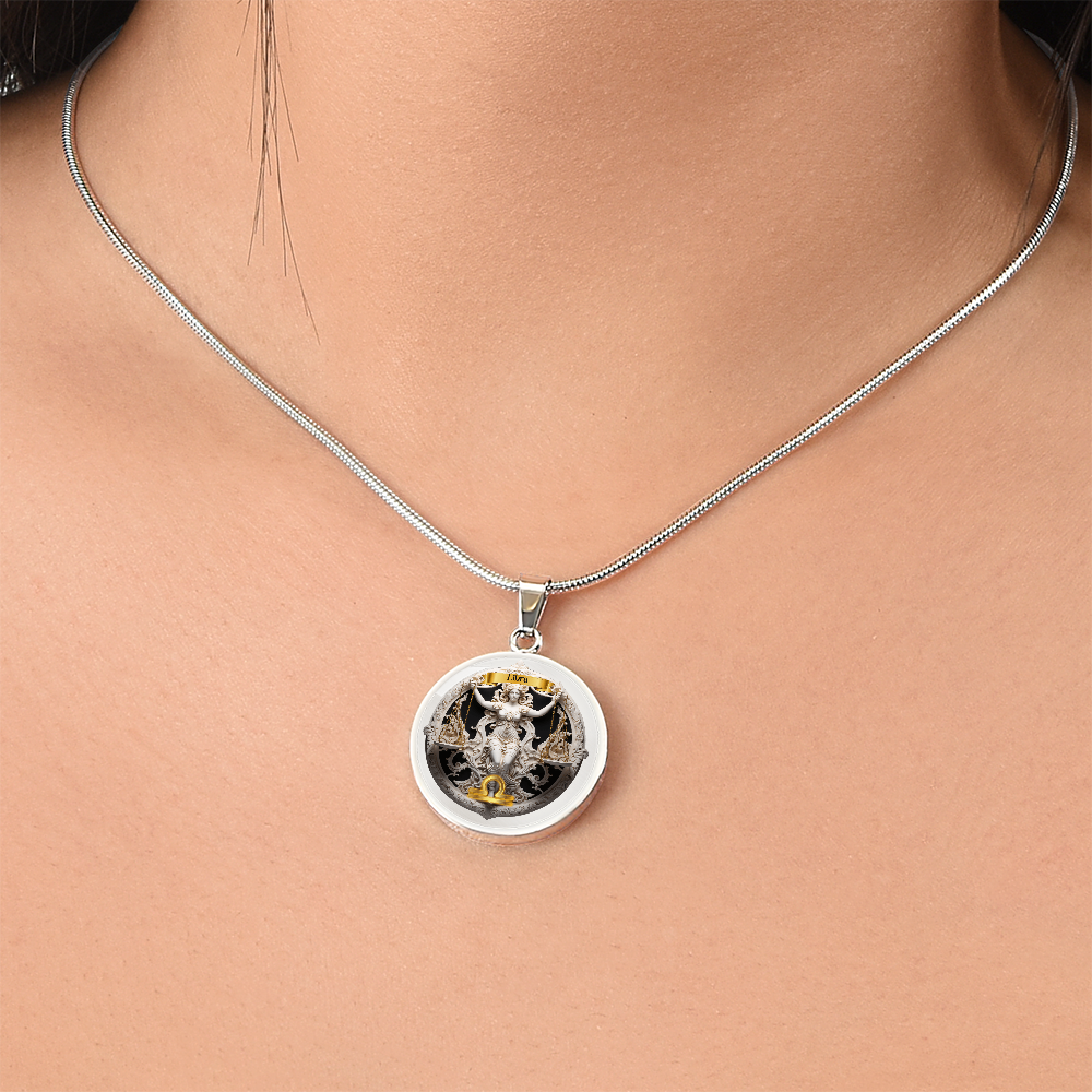 Libra Zodiac Sign- Custom Crafted Necklace ShineOn Fulfillment