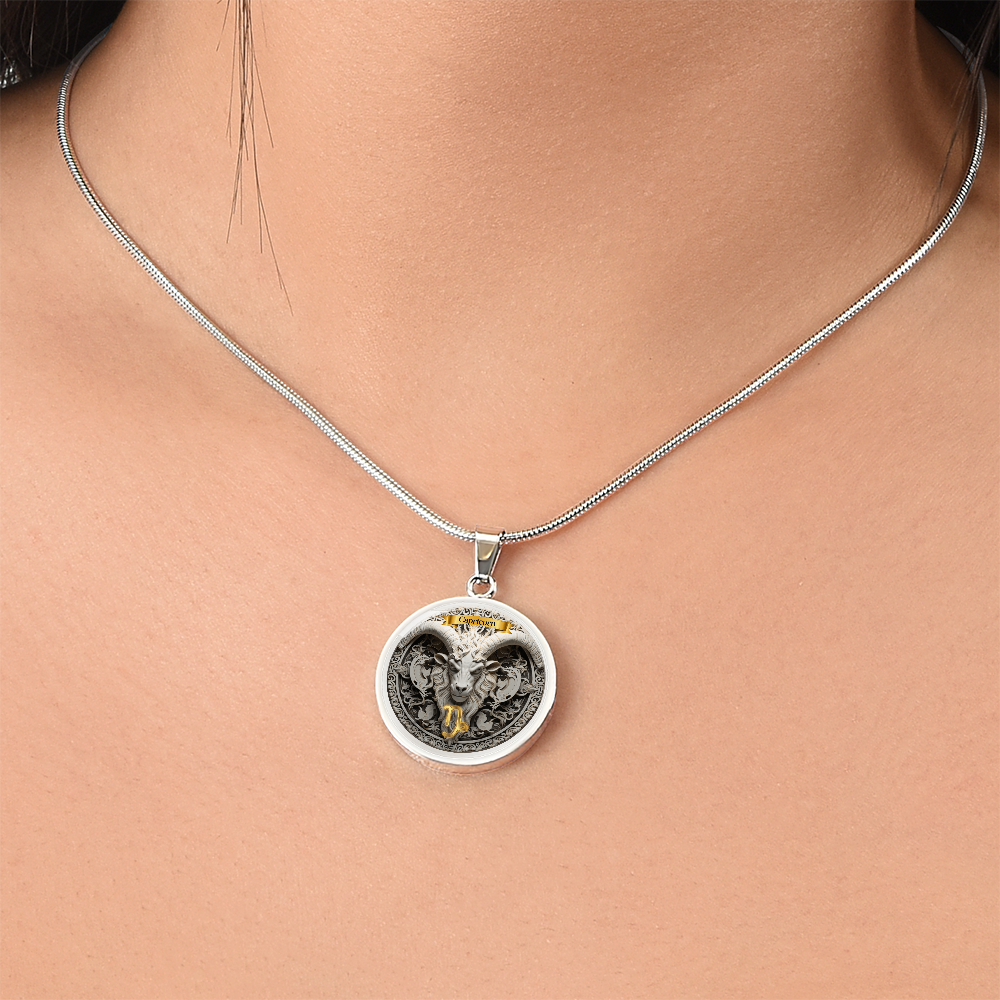 Capricorn Zodiac Sign- Custom Crafted Necklace ShineOn Fulfillment