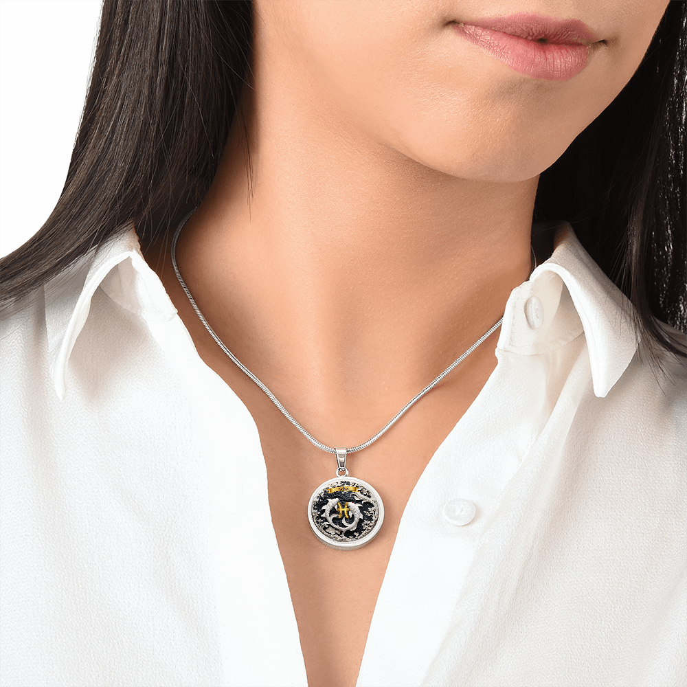 Pisces Zodiac Sign- Custom Crafted Necklace ShineOn Fulfillment