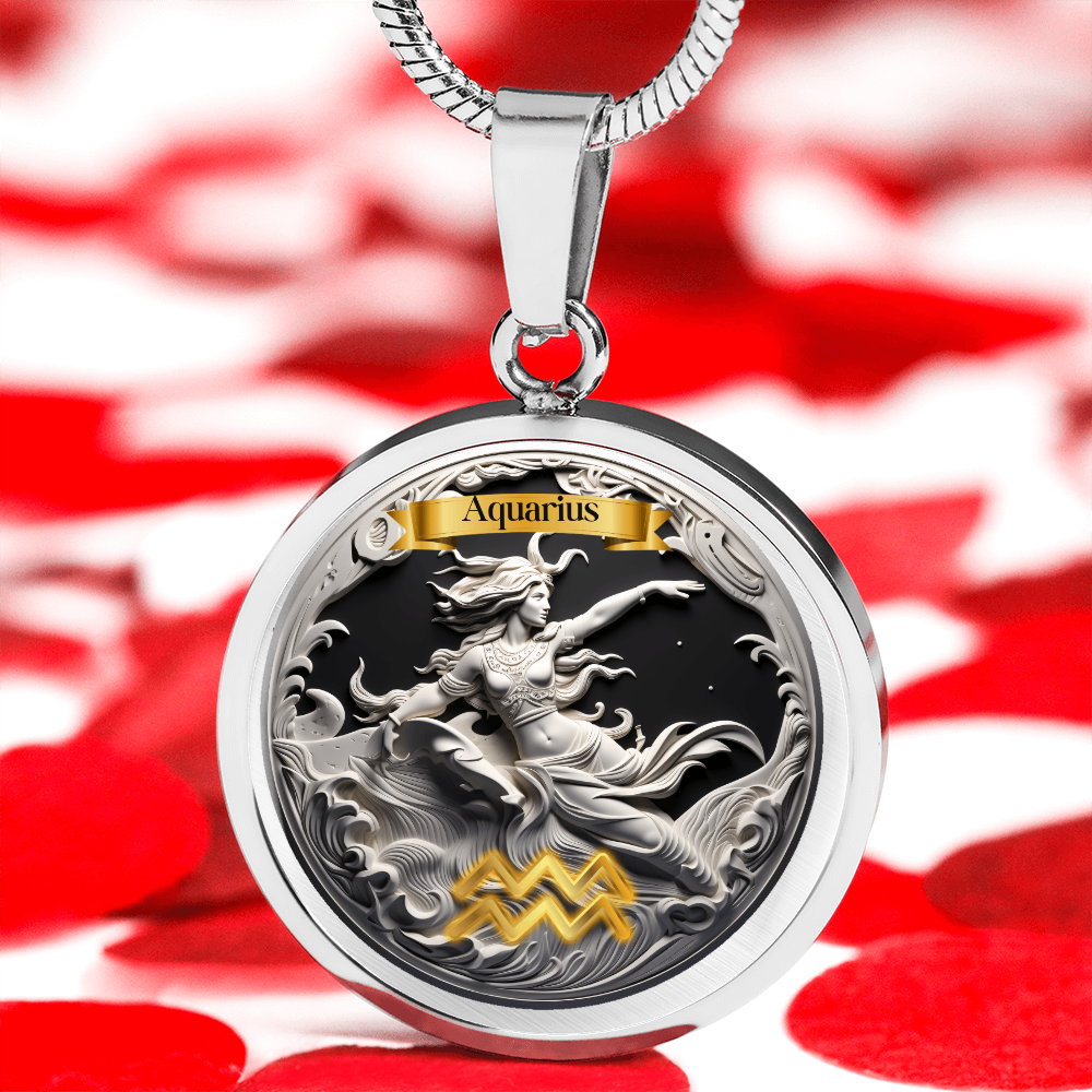 Aquarius Zodiac Signs - Custom Crafted Necklace ShineOn Fulfillment