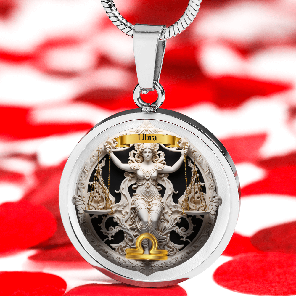 Libra Zodiac Sign- Custom Crafted Necklace ShineOn Fulfillment