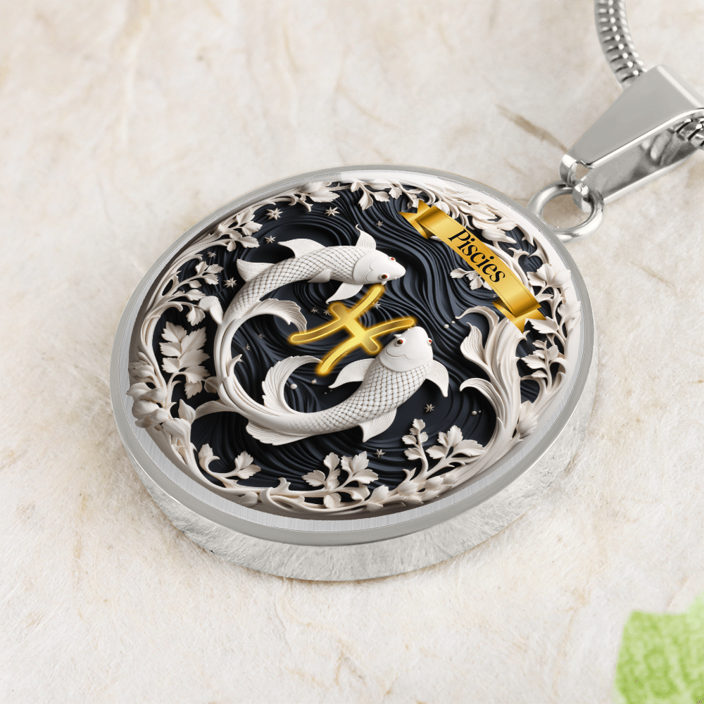 Pisces Zodiac Sign- Custom Crafted Necklace ShineOn Fulfillment