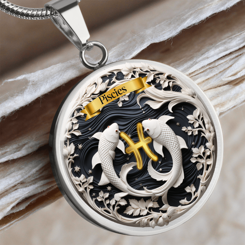 Pisces Zodiac Sign- Custom Crafted Necklace ShineOn Fulfillment