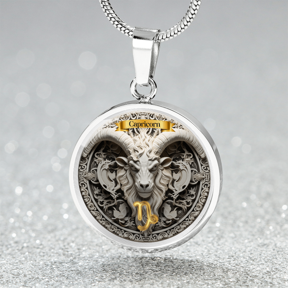 Capricorn Zodiac Sign- Custom Crafted Necklace ShineOn Fulfillment