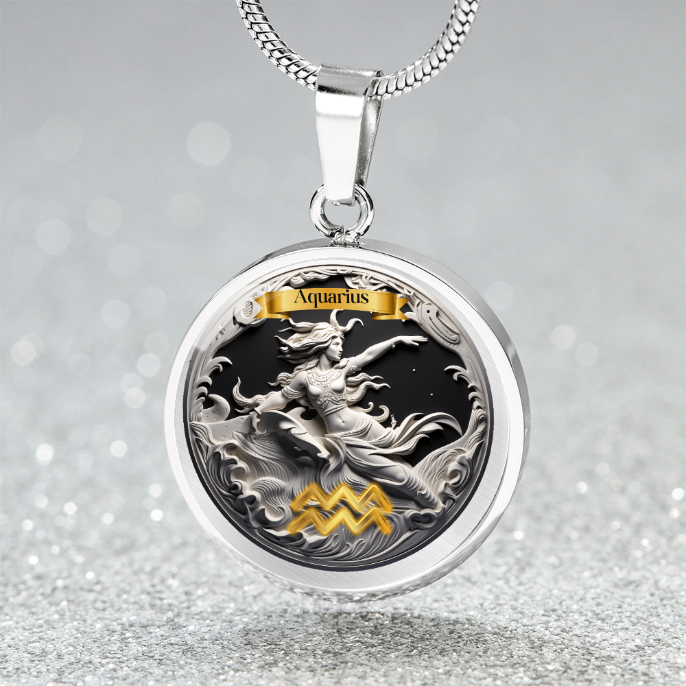 Aquarius Zodiac Signs - Custom Crafted Necklace ShineOn Fulfillment