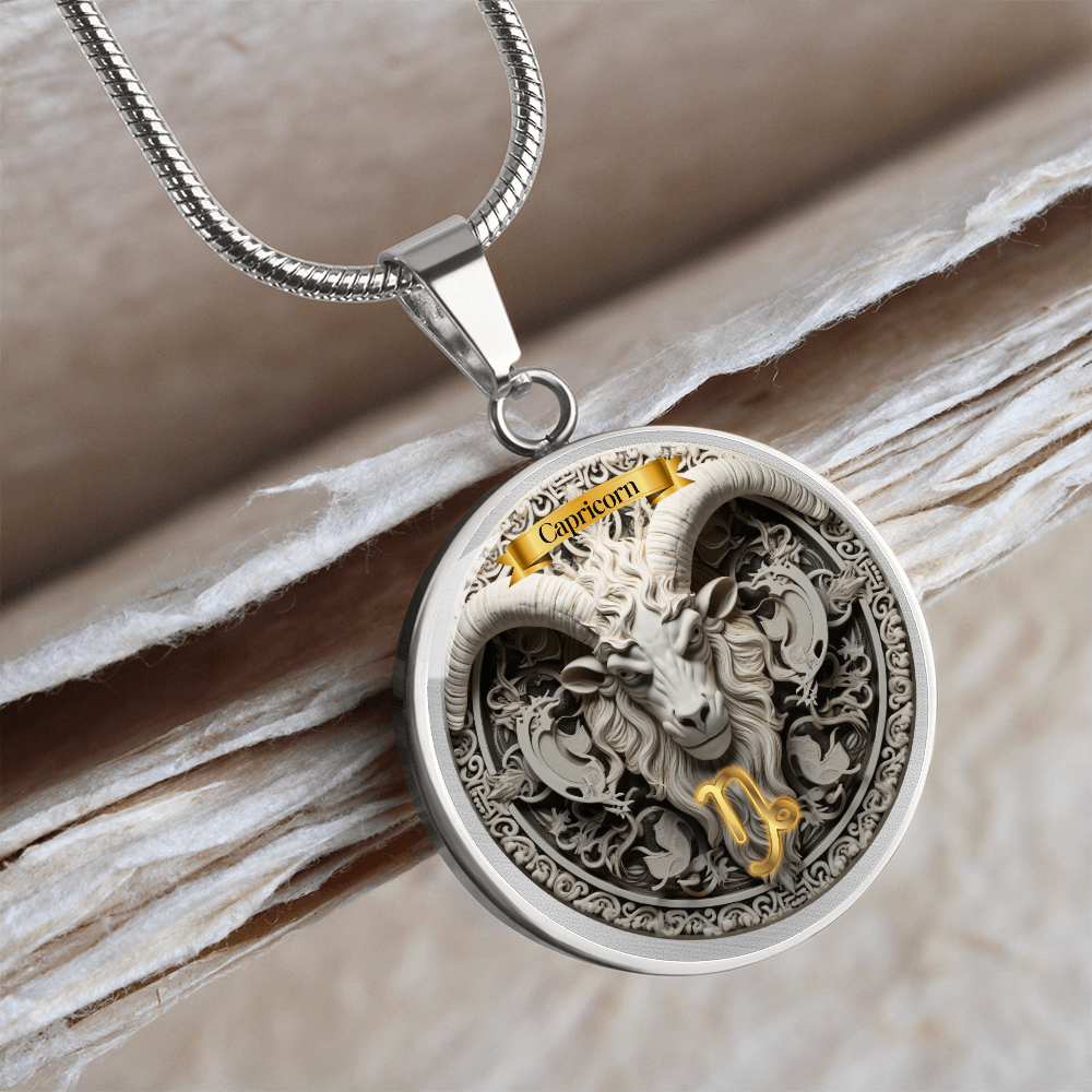 Capricorn Zodiac Sign- Custom Crafted Necklace ShineOn Fulfillment