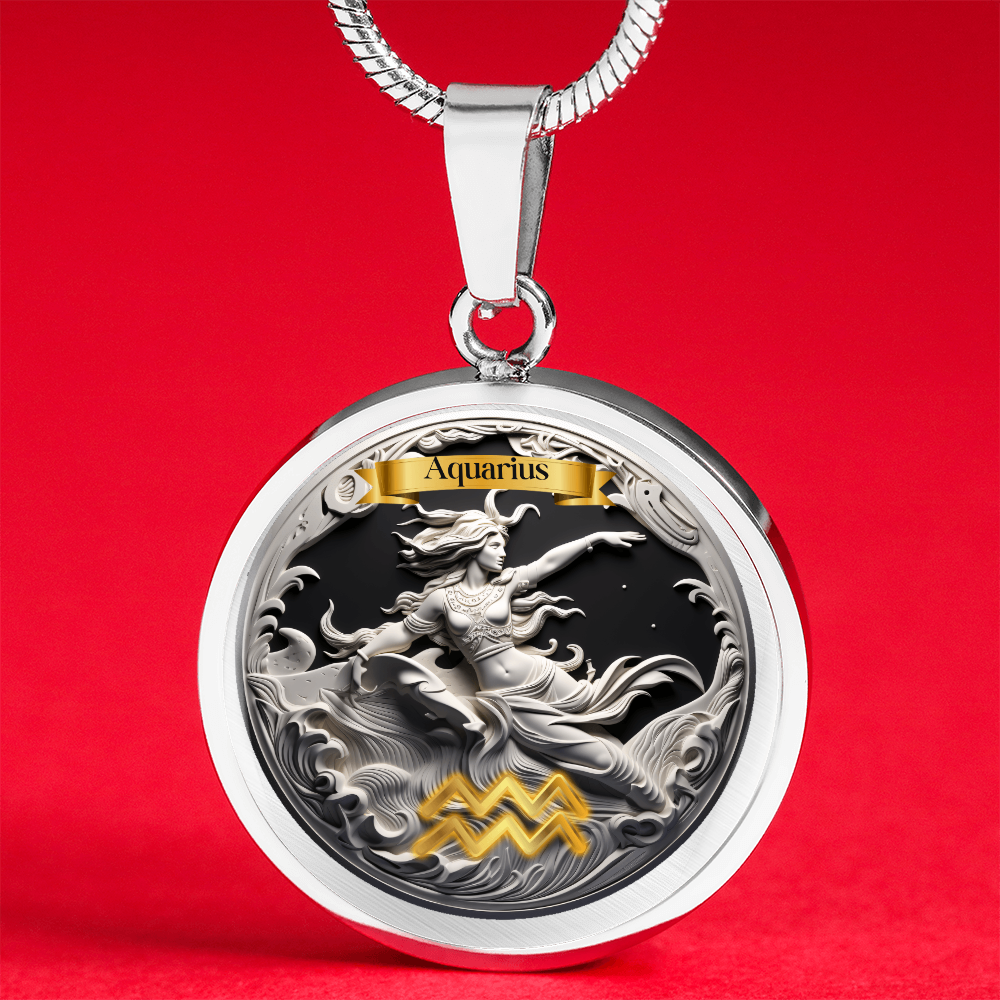 Aquarius Zodiac Signs - Custom Crafted Necklace ShineOn Fulfillment