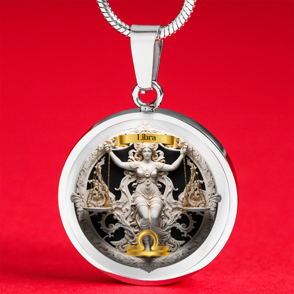 Libra Zodiac Sign- Custom Crafted Necklace ShineOn Fulfillment
