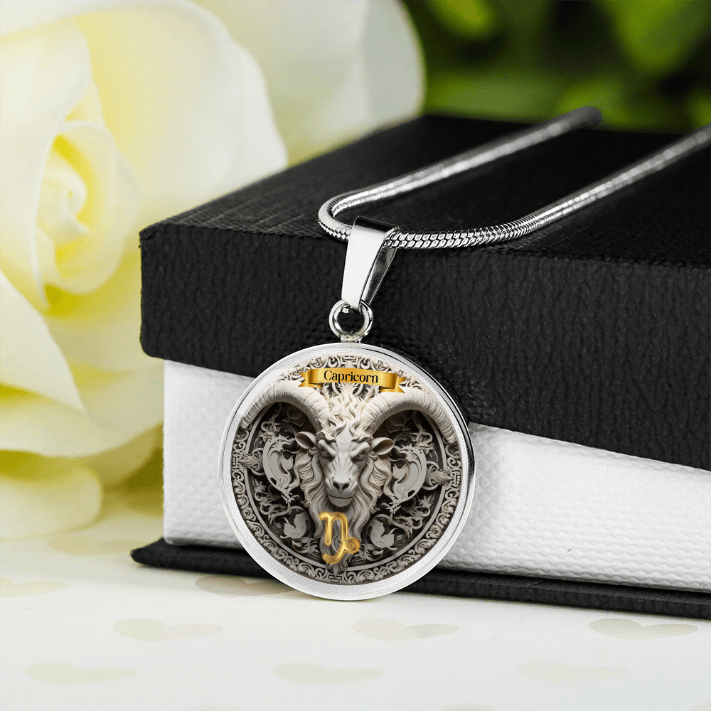 Capricorn Zodiac Sign- Custom Crafted Necklace ShineOn Fulfillment