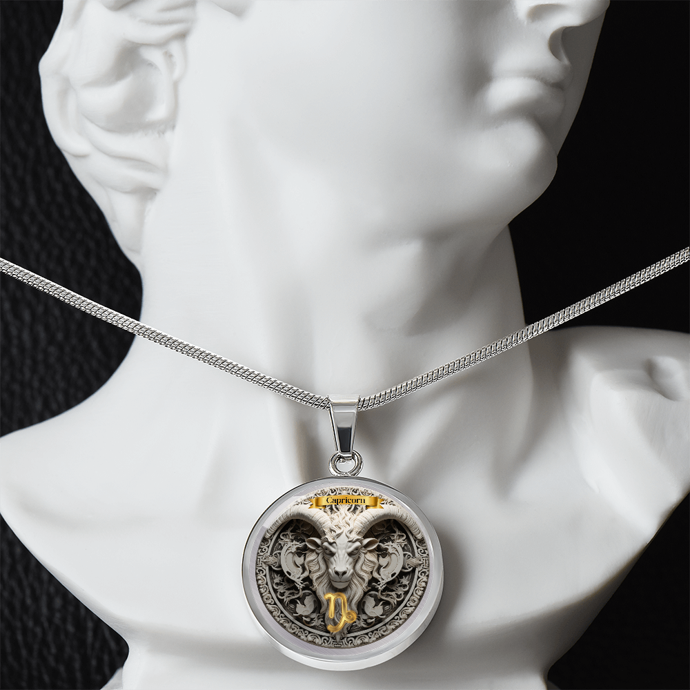 Capricorn Zodiac Sign- Custom Crafted Necklace ShineOn Fulfillment