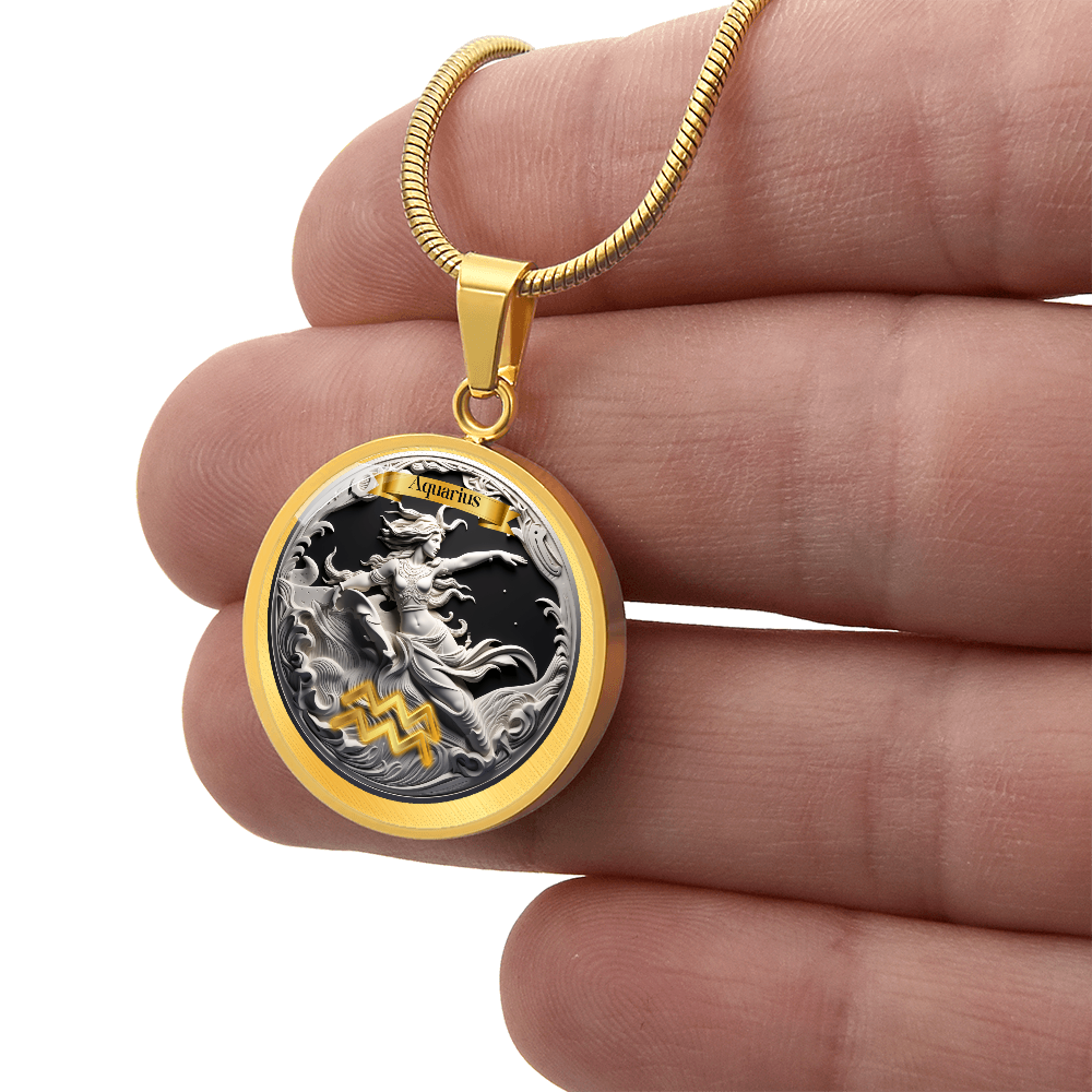 Aquarius Zodiac Signs - Custom Crafted Necklace ShineOn Fulfillment