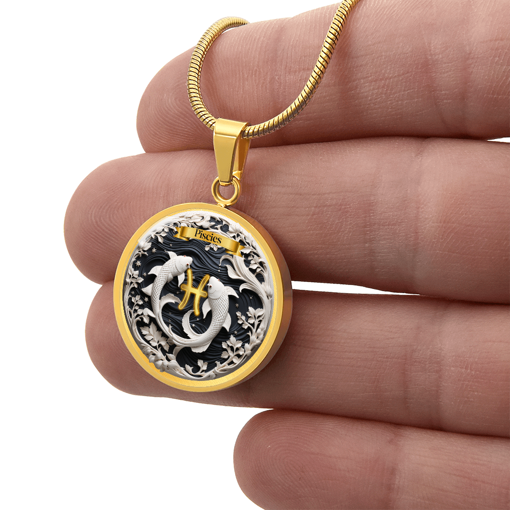 Pisces Zodiac Sign- Custom Crafted Necklace ShineOn Fulfillment