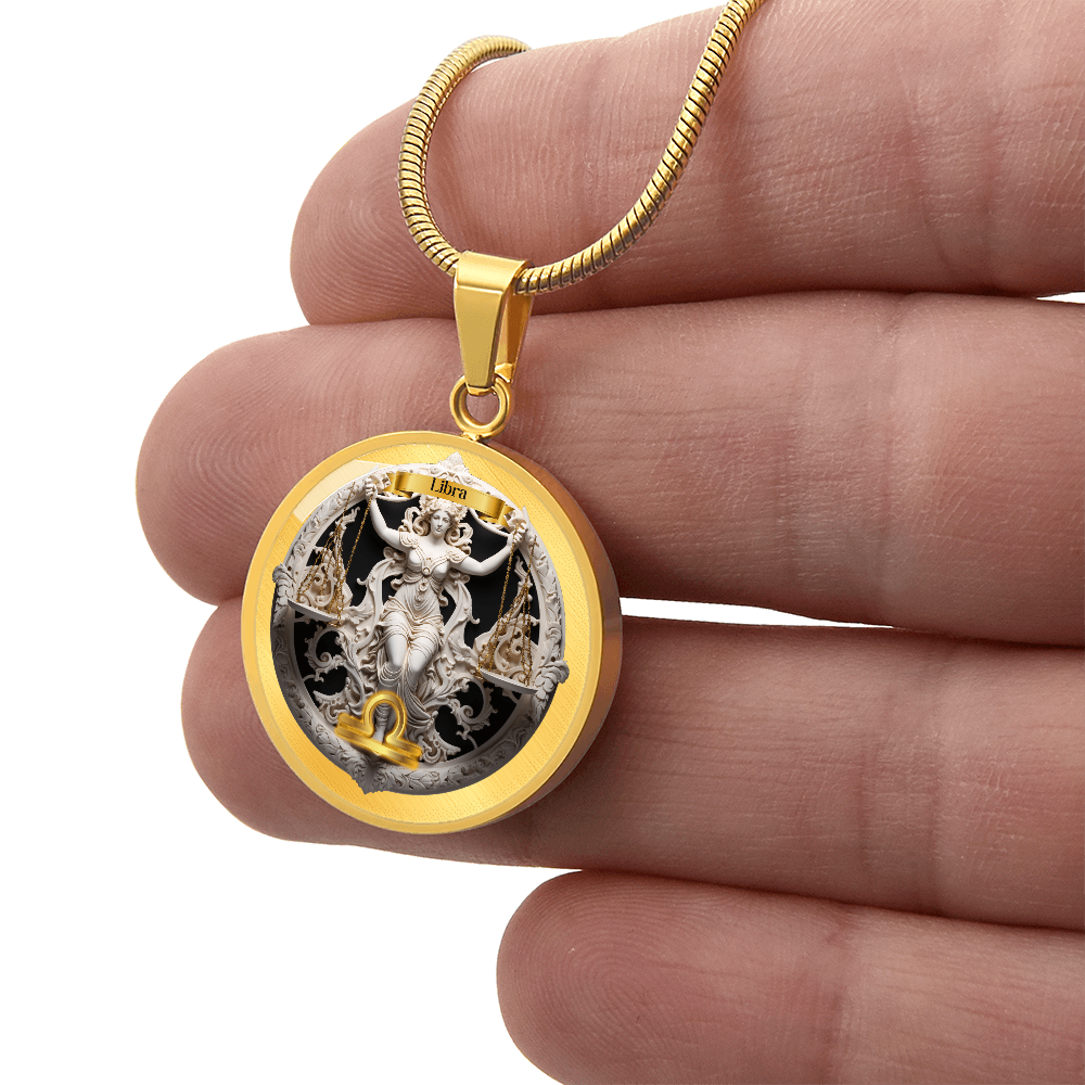 Libra Zodiac Sign- Custom Crafted Necklace ShineOn Fulfillment