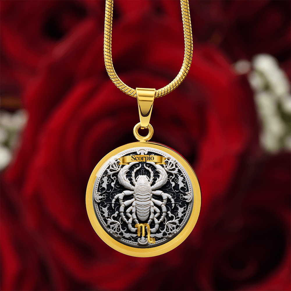 Scorpio Zodiac Sign- Custom Crafted Necklace ShineOn Fulfillment