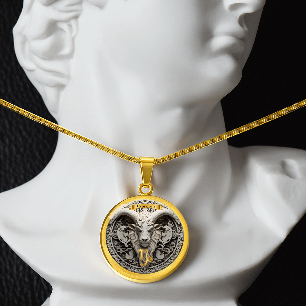 Capricorn Zodiac Sign- Custom Crafted Necklace ShineOn Fulfillment