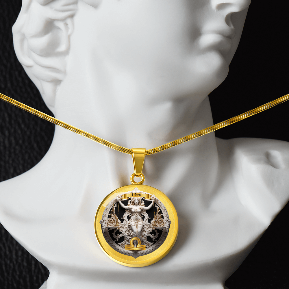 Libra Zodiac Sign- Custom Crafted Necklace ShineOn Fulfillment