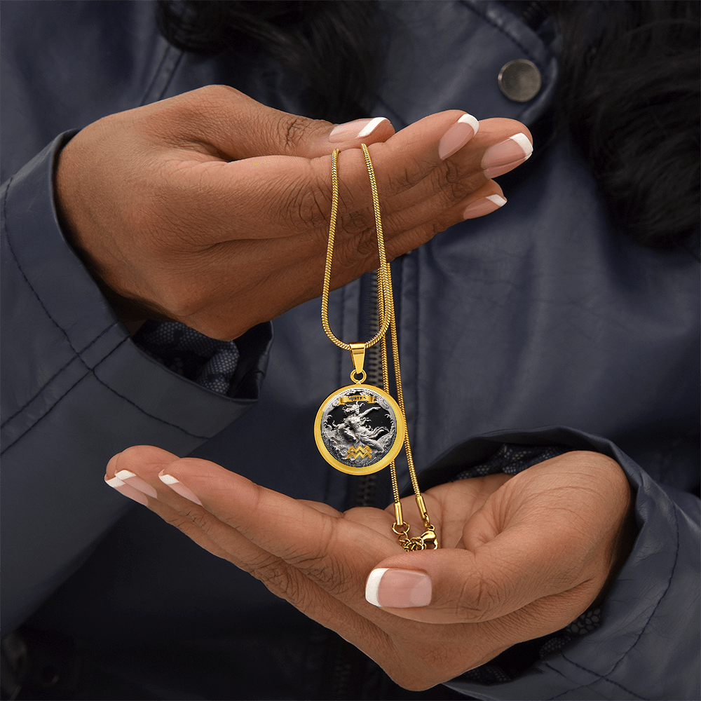 Aquarius Zodiac Signs - Custom Crafted Necklace ShineOn Fulfillment