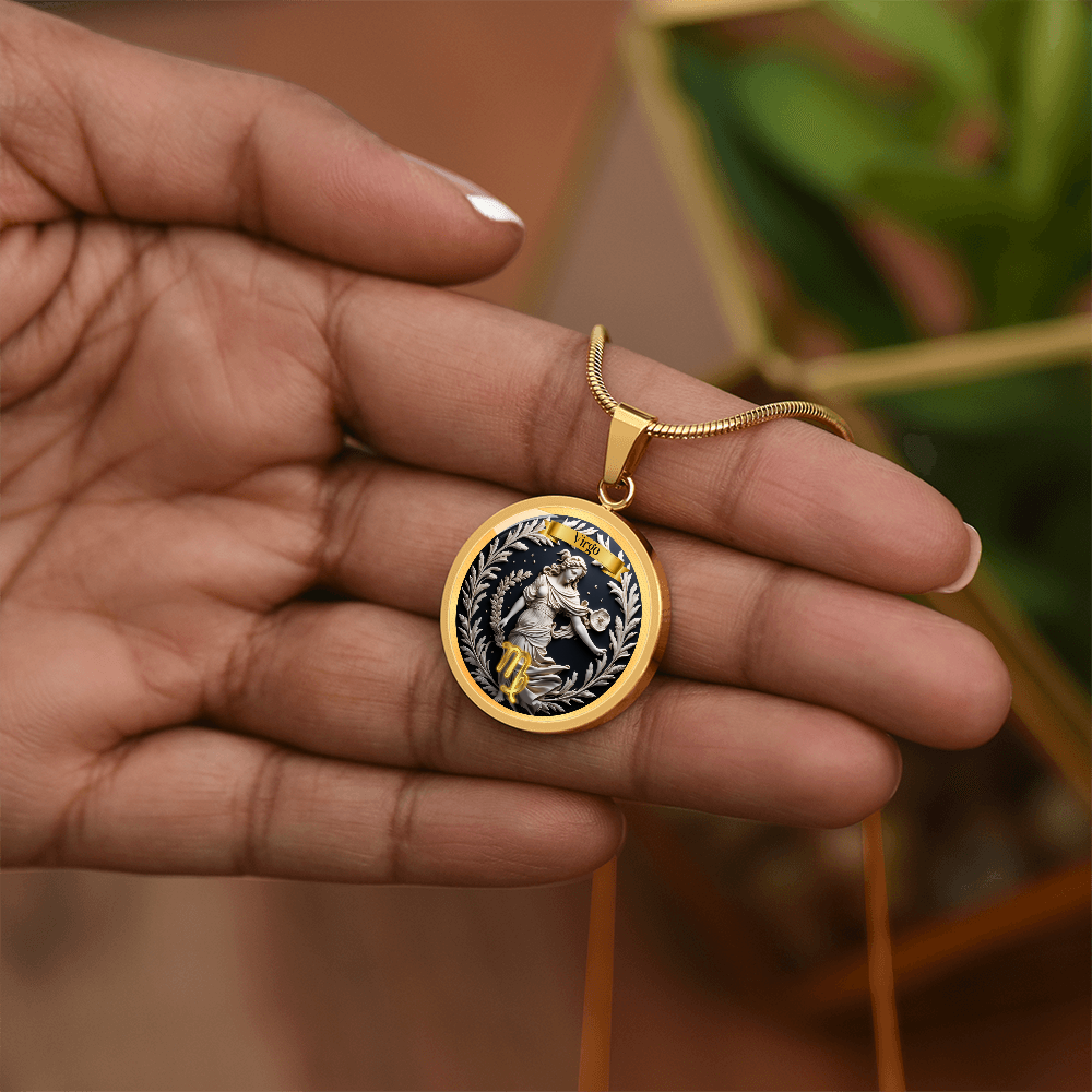 Virgo Zodiac Sign  - Custom Crafted Necklace ShineOn Fulfillment